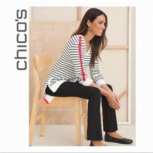 CHICOS Zenergy Sz0 5 US S Dress Career Classic Comfort Straight Leg Trousers